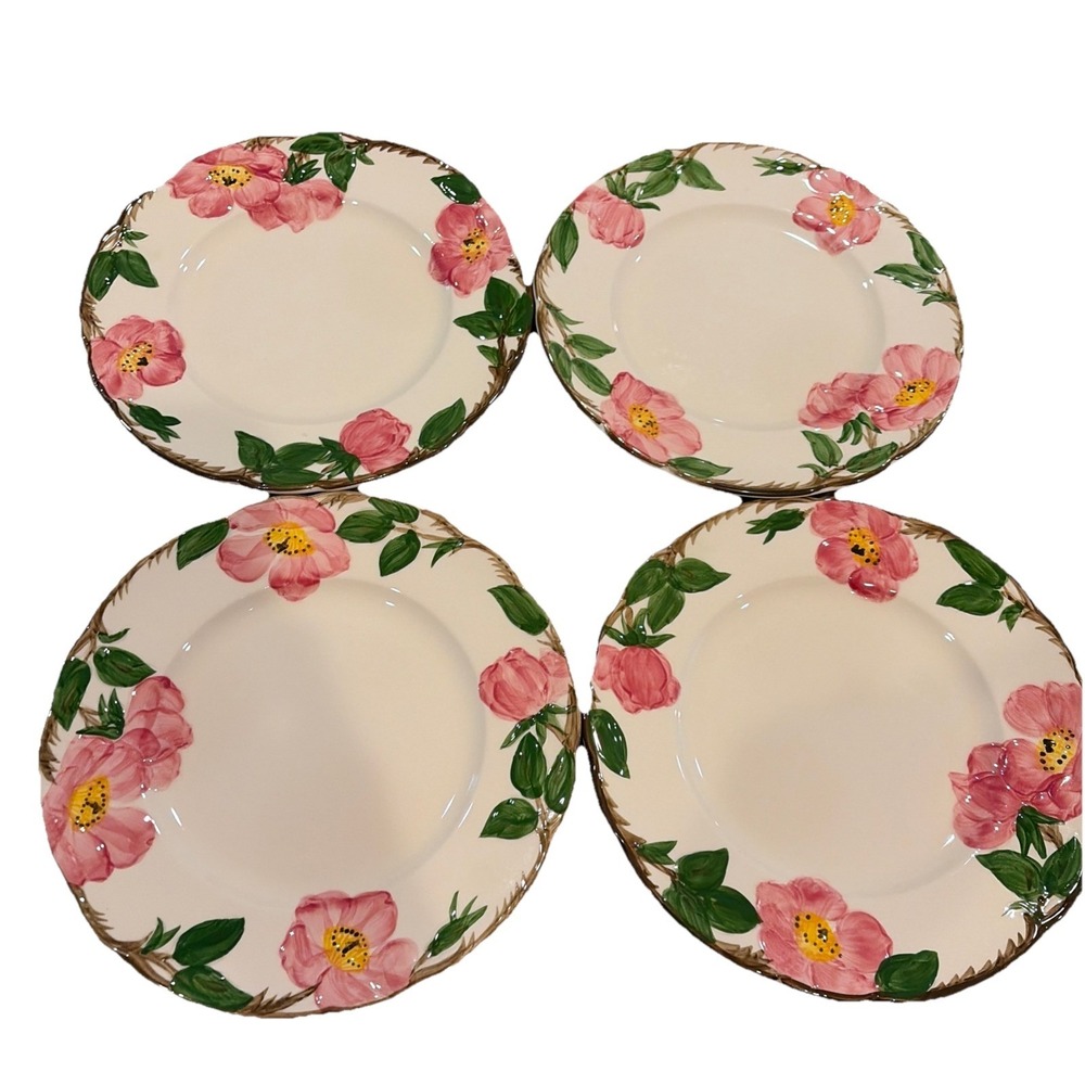 Desert Rose Set-4 Franciscan Dinner Ware  8"Salad Dessert Plates